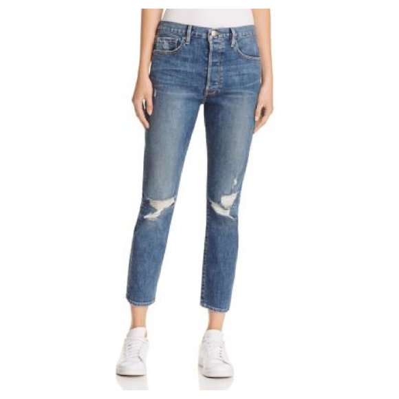 Frame Le Original crop high waist 29 distressed - Picture 1 of 7